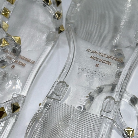 Clear Sandals with Gold Studs - Picture 4 of 4